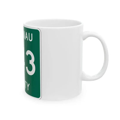 Michigan 643 Leelanau County (Michigan) (Road Sign) White Coffee Mug - Go Mug Yourself