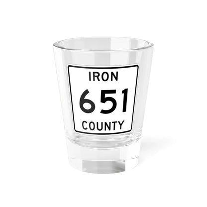 Michigan 651 Iron County (Michigan) (Road Sign) Shot Glass 1.5oz 1.5oz - Go Mug Yourself