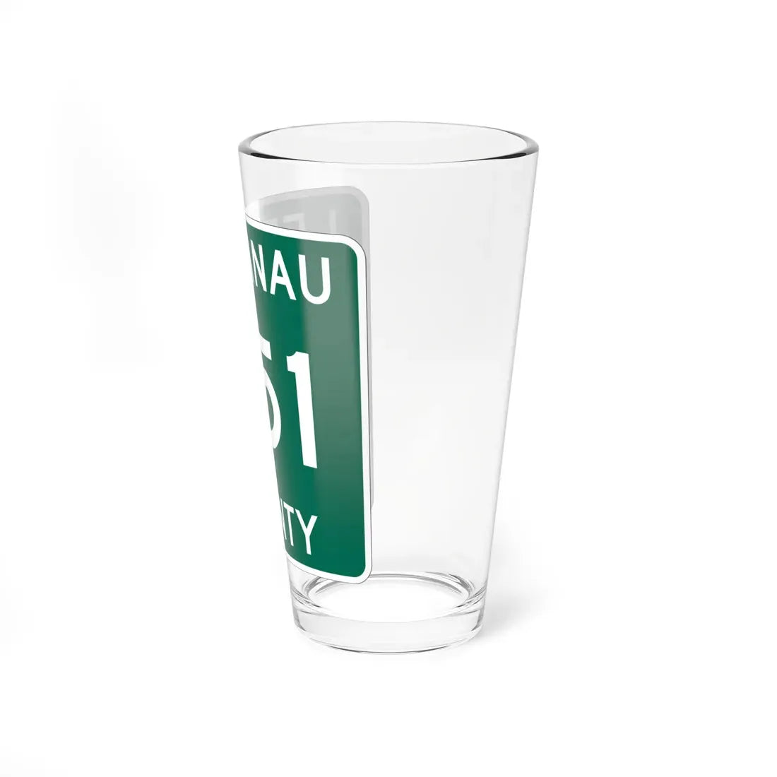 Michigan 651 Leelanau County (Michigan) (Road Sign) Pint Glass 16oz - Go Mug Yourself