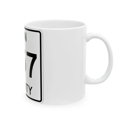 Michigan 657 Iron County (Michigan) (Road Sign) White Coffee Mug - Go Mug Yourself