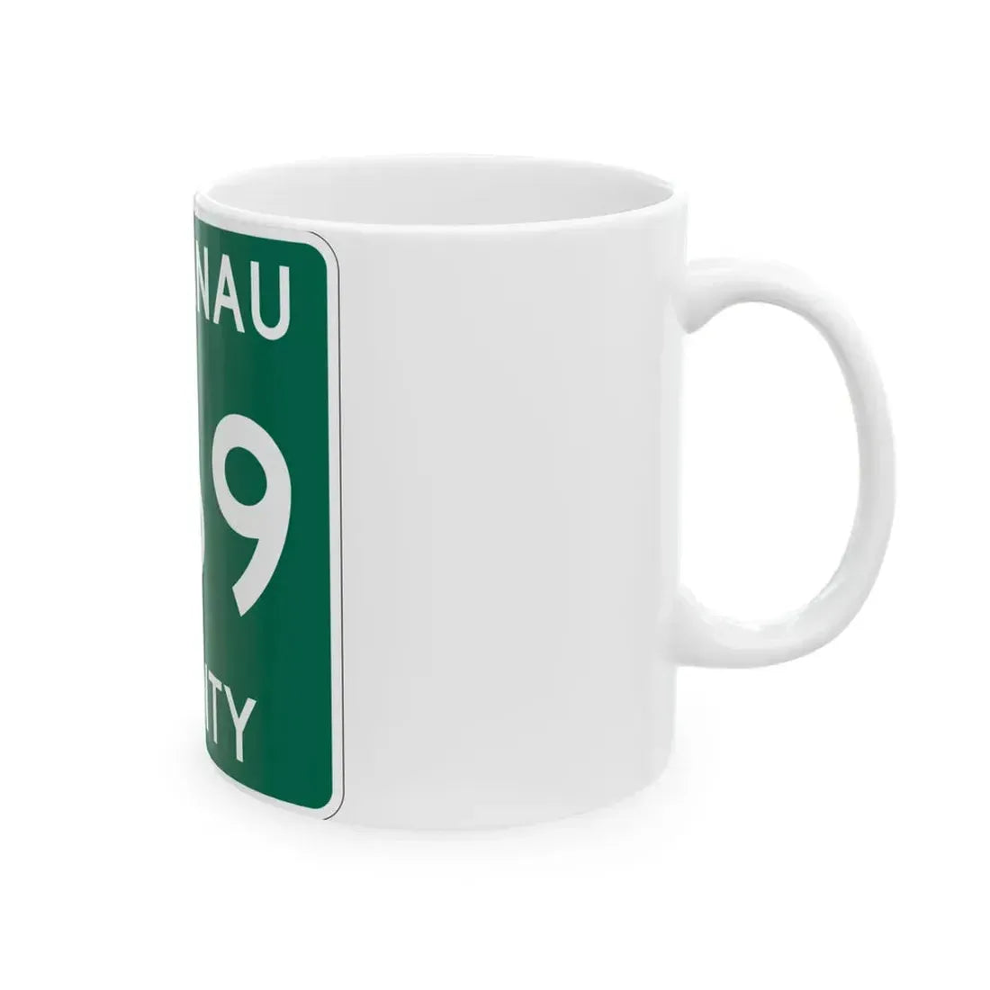Michigan 669 Leelanau County (Michigan) (Road Sign) White Coffee Mug - Go Mug Yourself