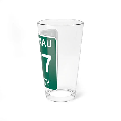 Michigan 677 Leelanau County (Michigan) (Road Sign) Pint Glass 16oz - Go Mug Yourself
