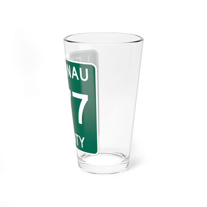 Michigan 677 Leelanau County (Michigan) (Road Sign) Pint Glss 16oz - Go Mug Yourself