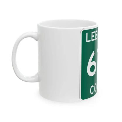 Michigan 677 Leelanau County (Michigan) (Road Sign) White Coffee Mug - Go Mug Yourself