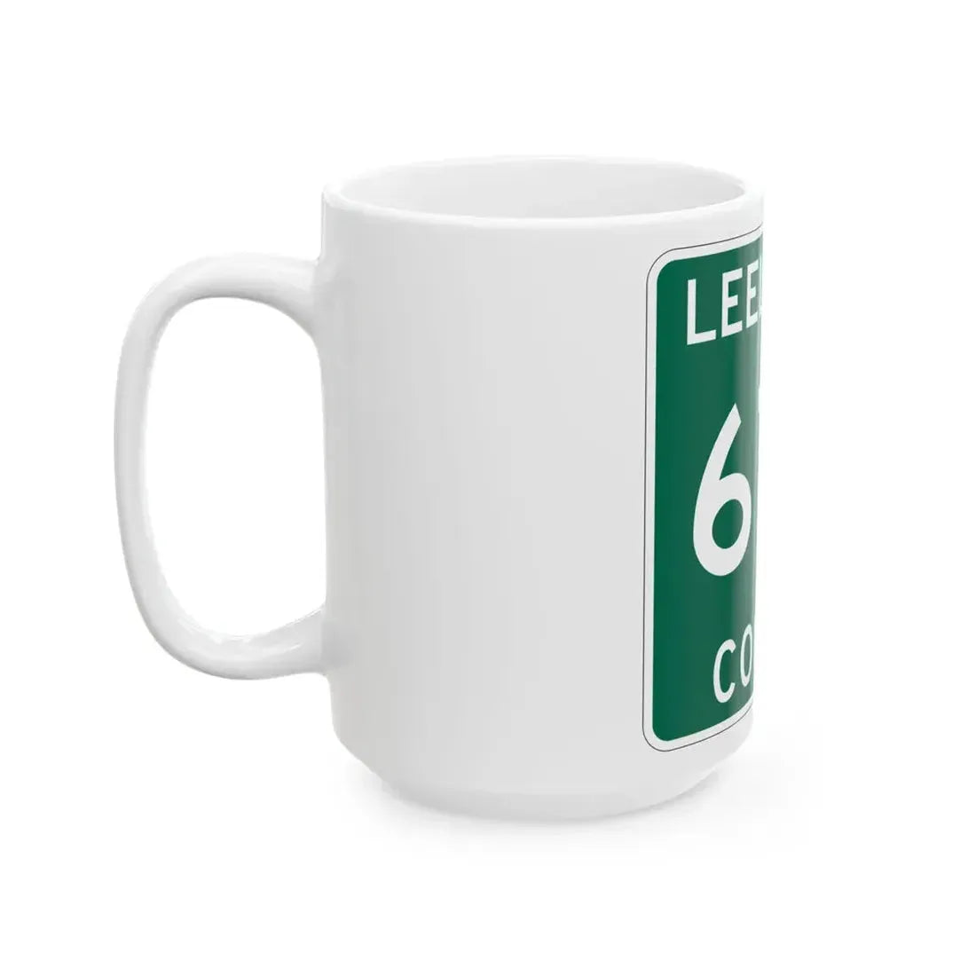 Michigan 677 Leelanau County (Michigan) (Road Sign) White Coffee Mug - Go Mug Yourself