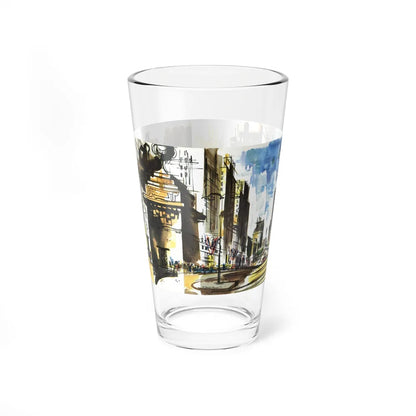 Michigan Avenue North of the Bridg (Magazine Illustration) Pint Glass 16oz-Go Mug Yourself