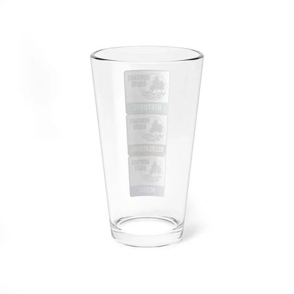 Michigan Heritage Routes stacked (Michigan) (Road Sign) Pint Glass 16oz - Go Mug Yourself