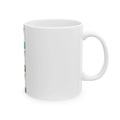 Michigan Heritage Routes stacked (Michigan) (Road Sign) White Coffee Mug - Go Mug Yourself