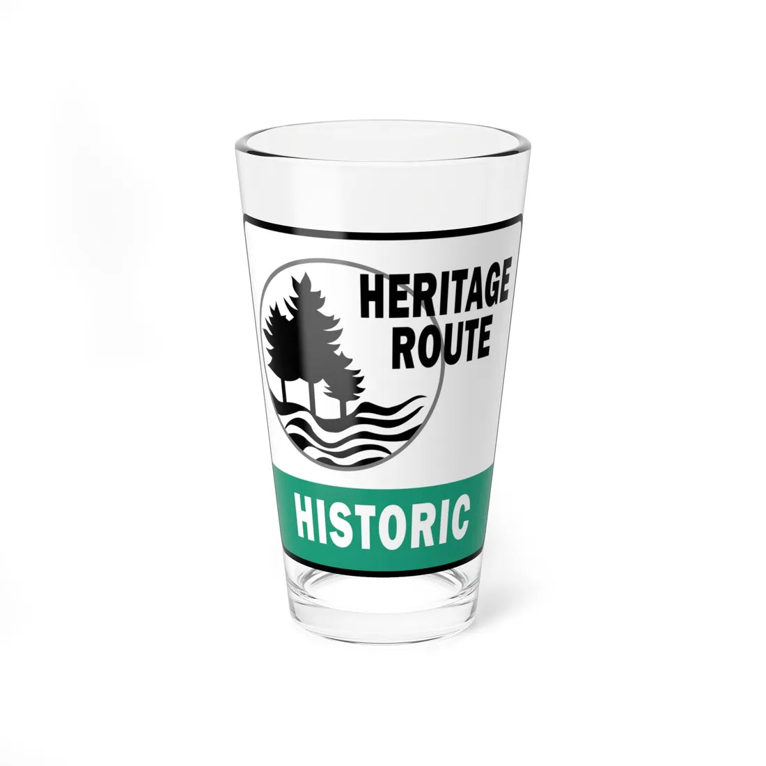 Michigan Historic Heritage Route (Michigan) (Road Sign) Pint Glss 16oz 16oz - Go Mug Yourself