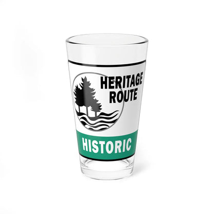Michigan Historic Heritage Route (Michigan) (Road Sign) Pint Glss 16oz 16oz - Go Mug Yourself