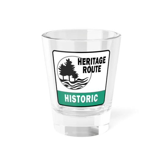 Michigan Historic Heritage Route (Michigan) (Road Sign) Shot Glass 1.5oz 1.5oz - Go Mug Yourself