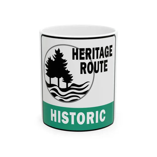 Michigan Historic Heritage Route (Michigan) (Road Sign) White Coffee Mug 11oz - Go Mug Yourself