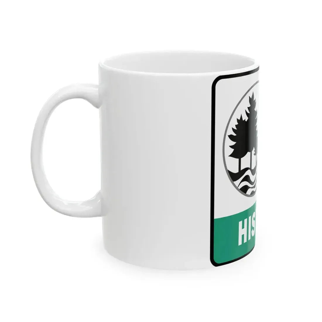 Michigan Historic Heritage Route (Michigan) (Road Sign) White Coffee Mug - Go Mug Yourself