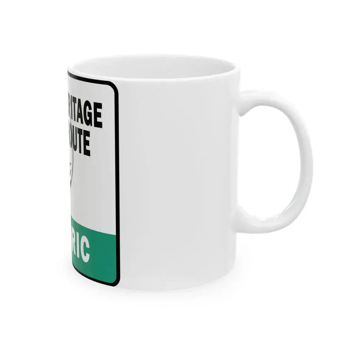 Michigan Historic Heritage Route (Michigan) (Road Sign) White Coffee Mug - Go Mug Yourself