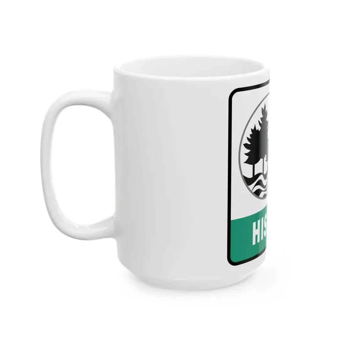 Michigan Historic Heritage Route (Michigan) (Road Sign) White Coffee Mug - Go Mug Yourself