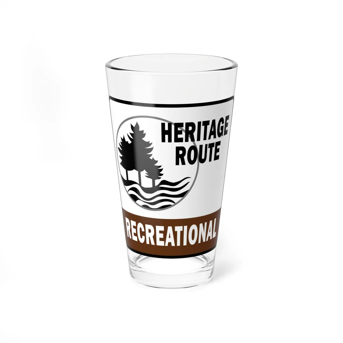 Michigan Recreational Heritage Route (Michigan) (Road Sign) Pint Glss 16oz 16oz - Go Mug Yourself