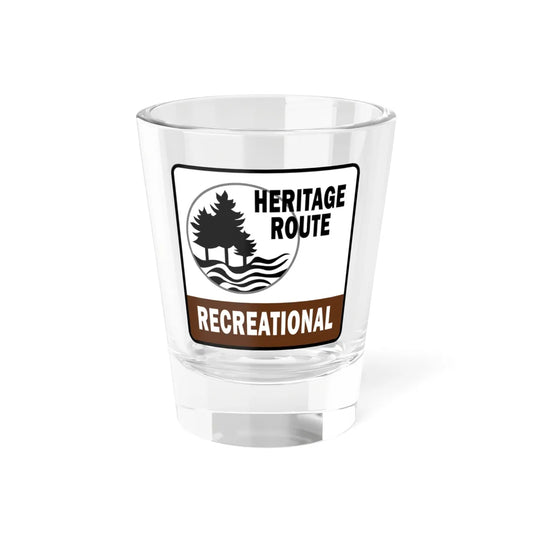 Michigan Recreational Heritage Route (Michigan) (Road Sign) Shot Glass 1.5oz 1.5oz - Go Mug Yourself