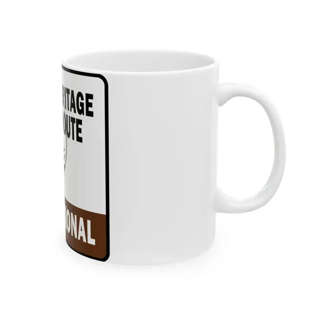 Michigan Recreational Heritage Route (Michigan) (Road Sign) White Coffee Mug - Go Mug Yourself