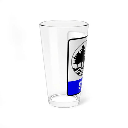 Michigan Scenic Heritage Route (Michigan) (Road Sign) Pint Glass 16oz - Go Mug Yourself