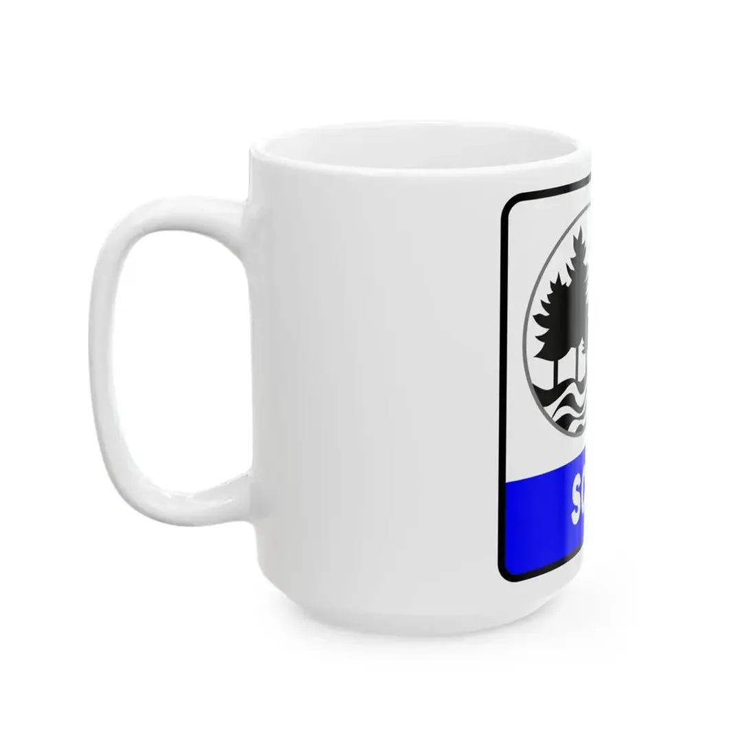 Michigan Scenic Heritage Route (Michigan) (Road Sign) White Coffee Mug - Go Mug Yourself