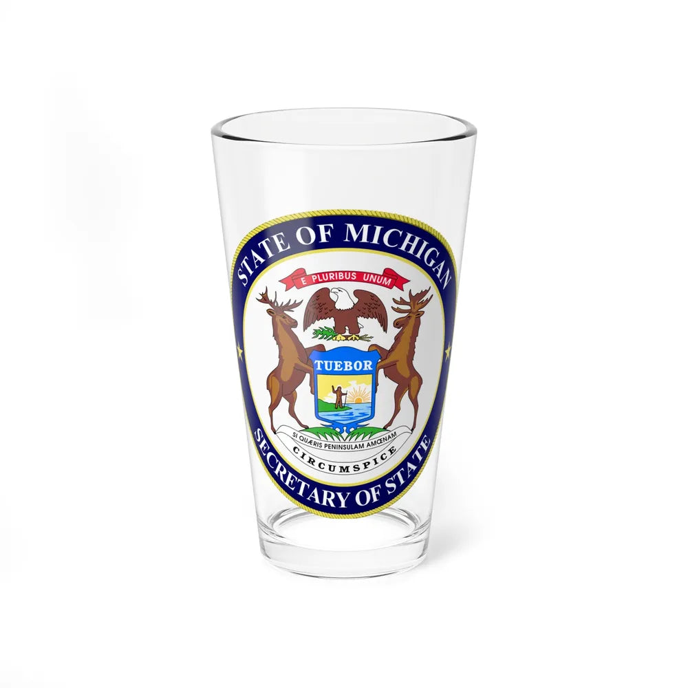 Michigan Secretary of State - Pint Glass 16oz-16oz-Go Mug Yourself