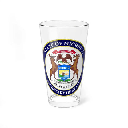 Michigan Secretary of State - Pint Glass 16oz - Go Mug Yourself