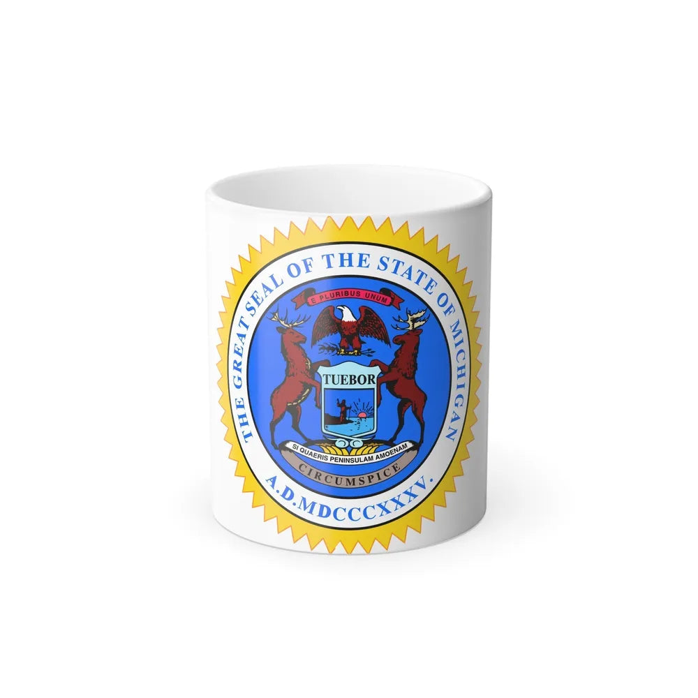 Michigan State Seal - Color Changing Mug 11oz-11oz-Go Mug Yourself