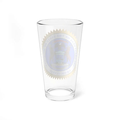 Michigan State Seal - Pint Glass 16oz-Go Mug Yourself