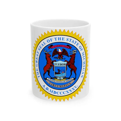 Michigan State Seal - White Coffee Mug 11oz - Go Mug Yourself