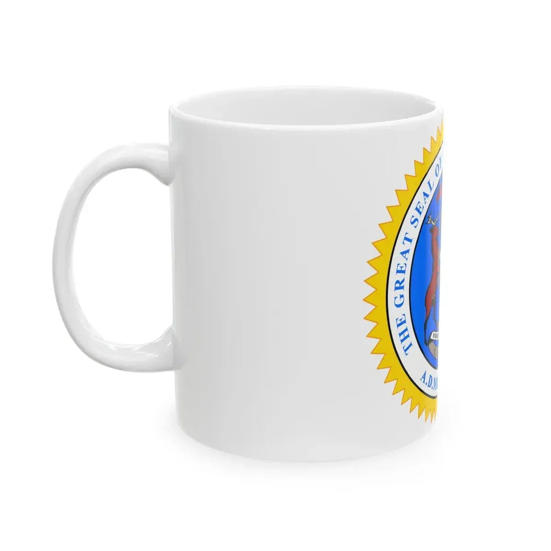 Michigan State Seal - White Coffee Mug - Go Mug Yourself