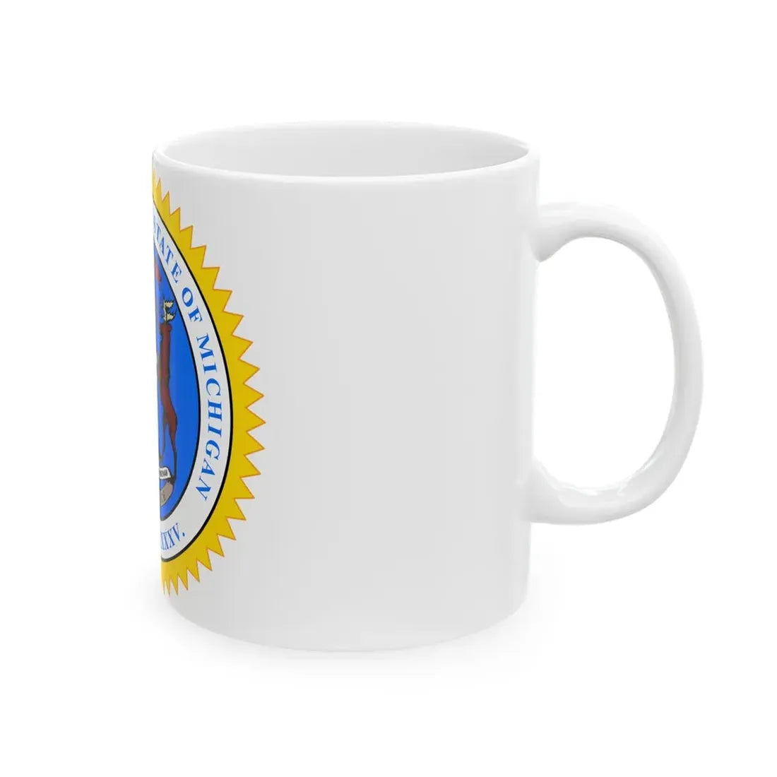 Michigan State Seal - White Coffee Mug - Go Mug Yourself