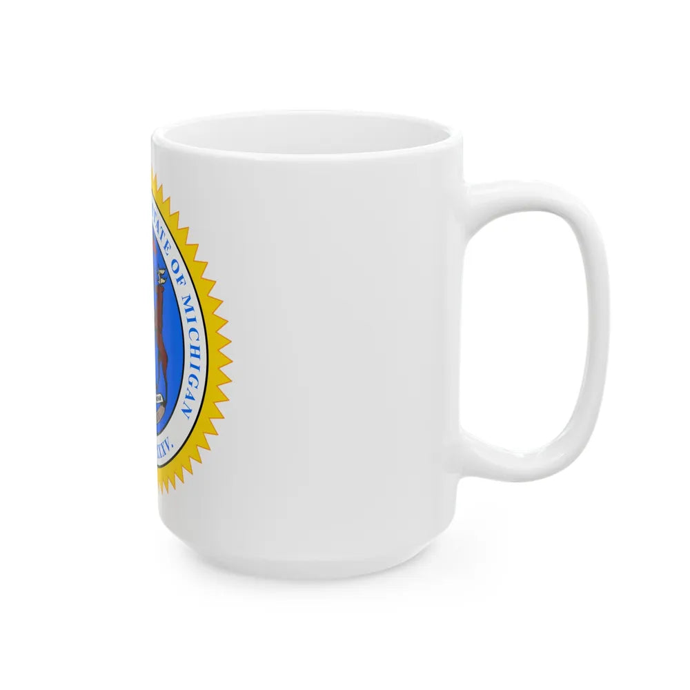 Michigan State Seal - White Coffee Mug-Go Mug Yourself