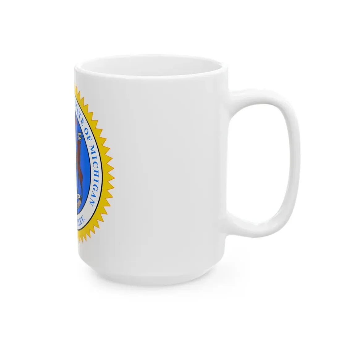 Michigan State Seal - White Coffee Mug - Go Mug Yourself