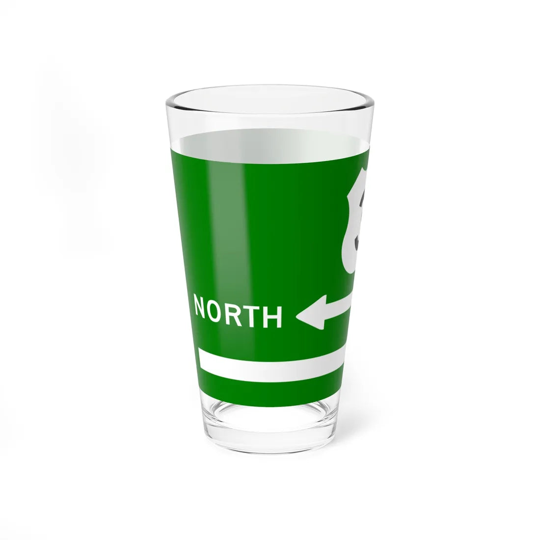 MichiganLeftSign (Michigan) (Road Sign) Pint Glass 16oz - Go Mug Yourself