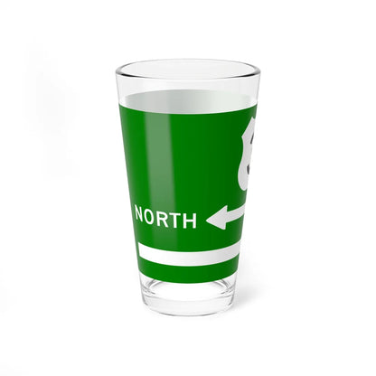 MichiganLeftSign (Michigan) (Road Sign) Pint Glass 16oz - Go Mug Yourself