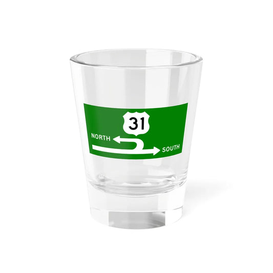 MichiganLeftSign (Michigan) (Road Sign) Shot Glass 1.5oz 1.5oz - Go Mug Yourself