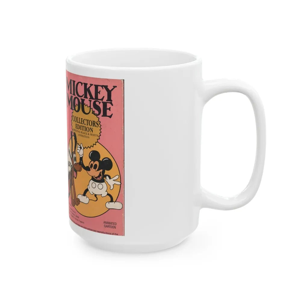 MICKEY MOUSE COLLECTORS EDITION ORIGINAL BLACK AND WHITE ANIMATION (VHS COVER) - White Coffee Mug-Go Mug Yourself