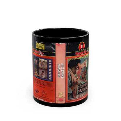 MICRO WAVE MASSACRE VERSION2 (VHS COVER) - Black Coffee Mug 11oz - Go Mug Yourself