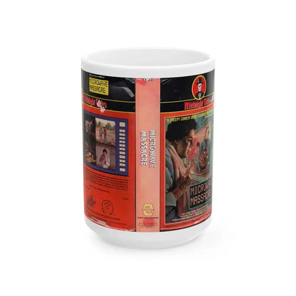 MICRO WAVE MASSACRE VERSION2 (VHS COVER) - White Coffee Mug 15oz - Go Mug Yourself