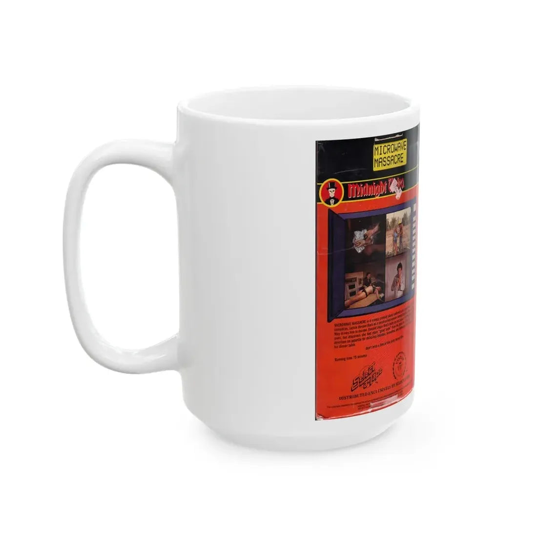 MICRO WAVE MASSACRE VERSION2 (VHS COVER) - White Coffee Mug - Go Mug Yourself