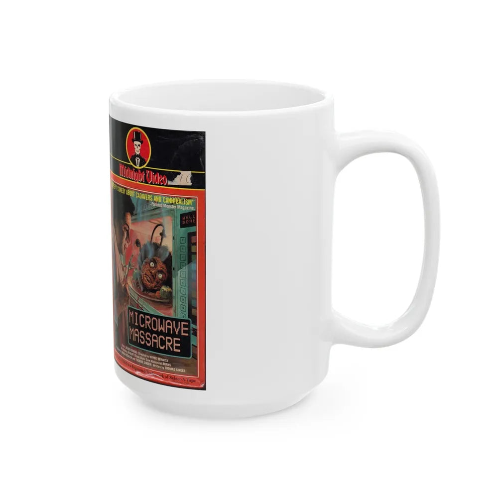 MICRO WAVE MASSACRE VERSION2 (VHS COVER) - White Coffee Mug-Go Mug Yourself