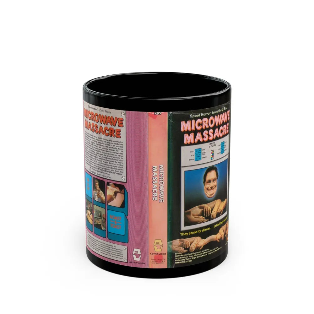 MICRO WAVE MASSACRE VERSION3 (VHS COVER) - Black Coffee Mug-11oz-Go Mug Yourself