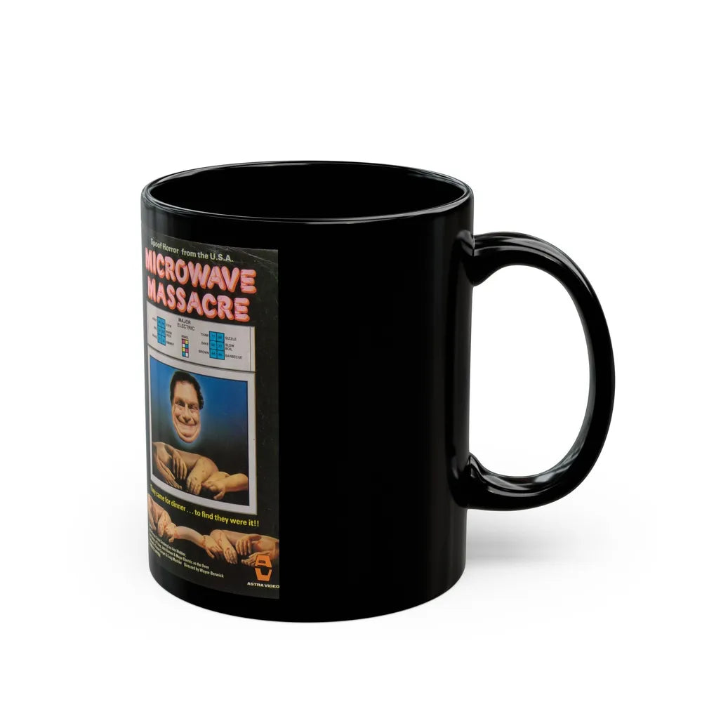 MICRO WAVE MASSACRE VERSION3 (VHS COVER) - Black Coffee Mug-Go Mug Yourself