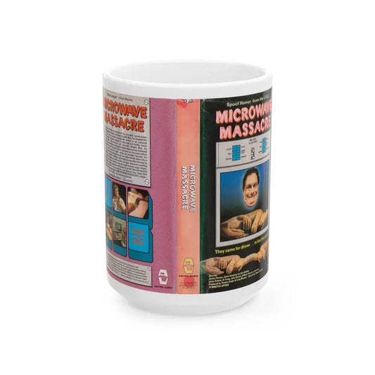 MICRO WAVE MASSACRE VERSION3 (VHS COVER) - White Coffee Mug 15oz - Go Mug Yourself