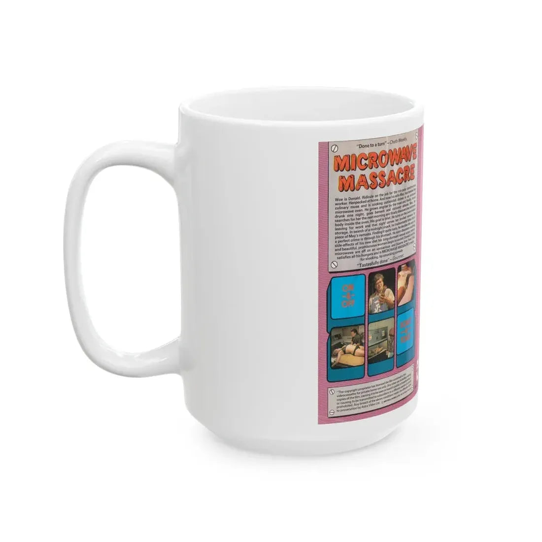 MICRO WAVE MASSACRE VERSION3 (VHS COVER) - White Coffee Mug - Go Mug Yourself