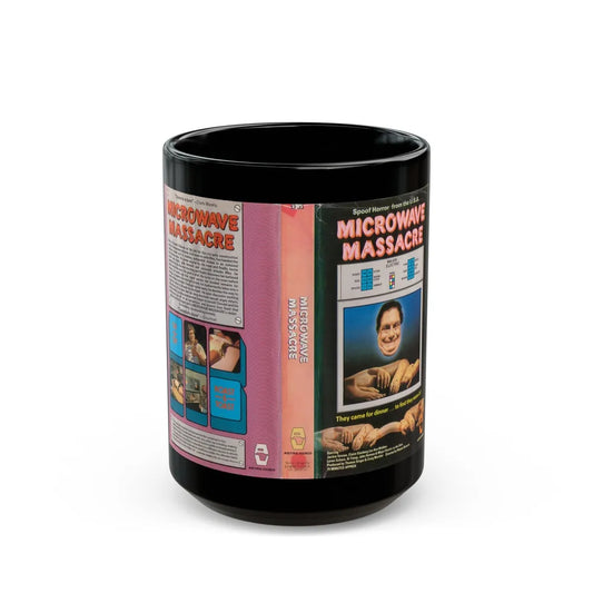 MICRO WAVE MASSACRE (VHS COVER) - Black Coffee Mug-15oz-Go Mug Yourself