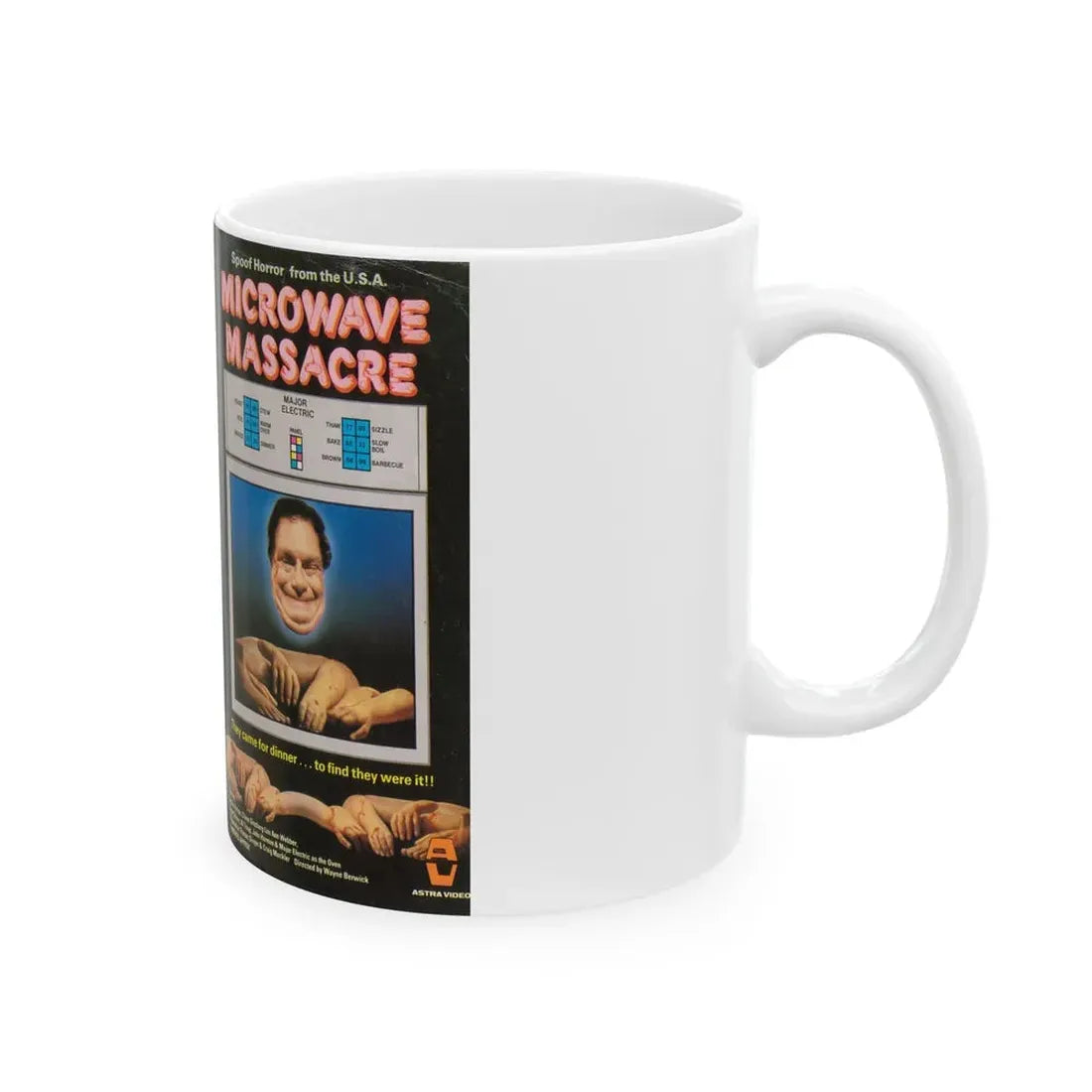 MICROWAVE MASSACRE ASTRO VIDEO (VHS COVER) - White Coffee Mug - Go Mug Yourself