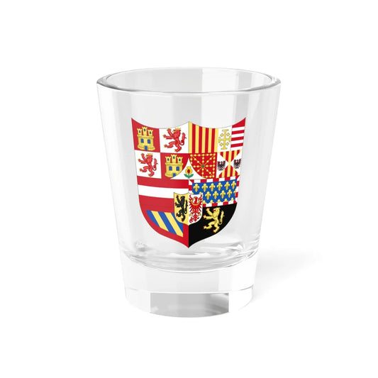 Middle Arms of Carles V Holy Roman Emperor Charles I as King of Spain (Germany) (Coat of Arms) Shot Glass 1.5oz 1.5oz - Go Mug Yourself