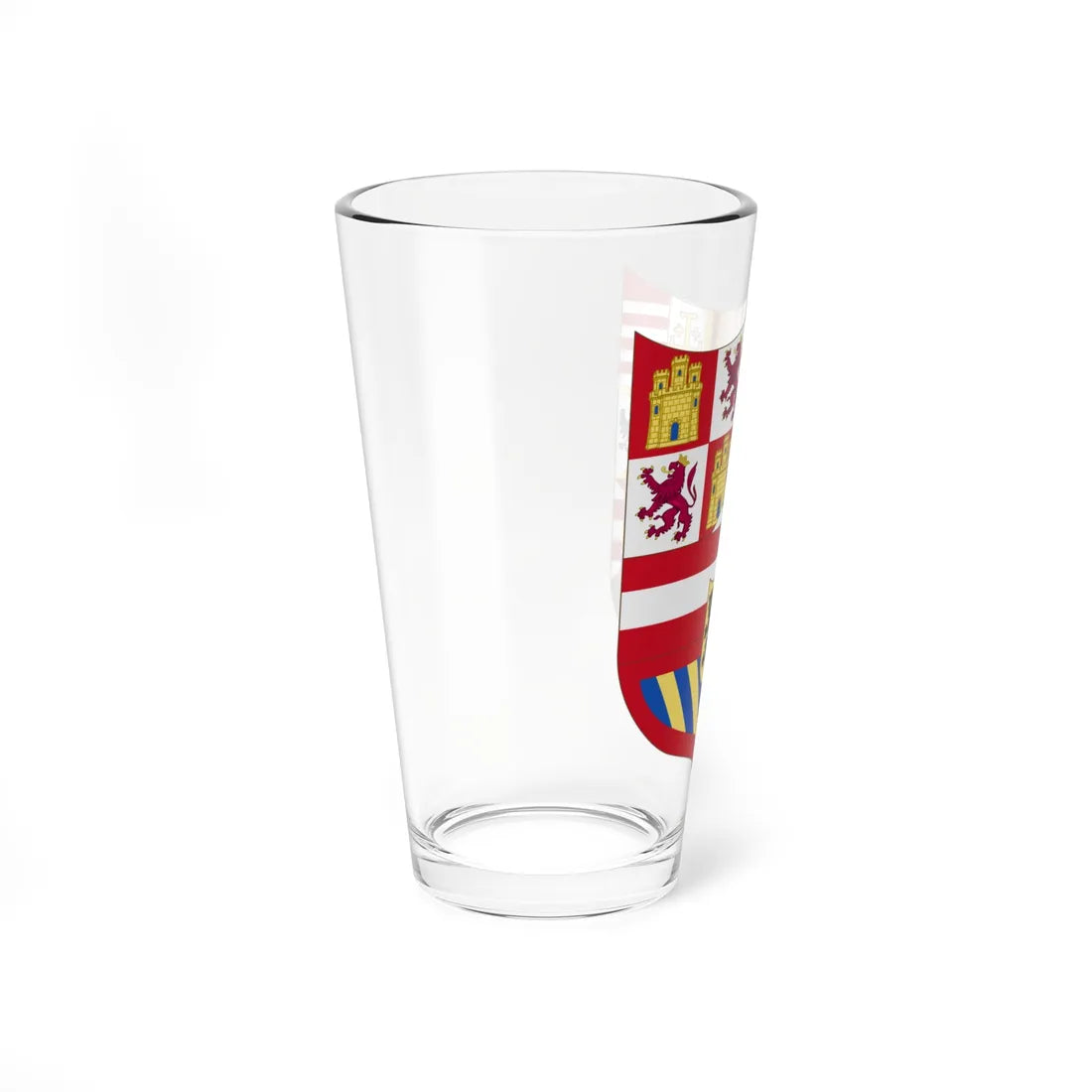 Middle Arms of Charles I of Spain Charles V as Holy Roman Emperor-Middle 1530-1556 (Spain) (Coat of Arms) Pint Glass 16oz - Go Mug Yourself