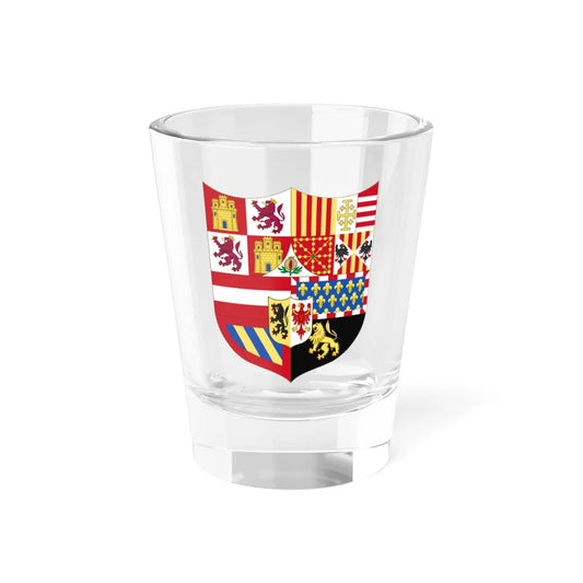Middle Arms of Charles I of Spain Charles V as Holy Roman Emperor-Middle 1530-1556 (Spain) (Coat of Arms) Shot Glass 1.5oz 1.5oz - Go Mug Yourself